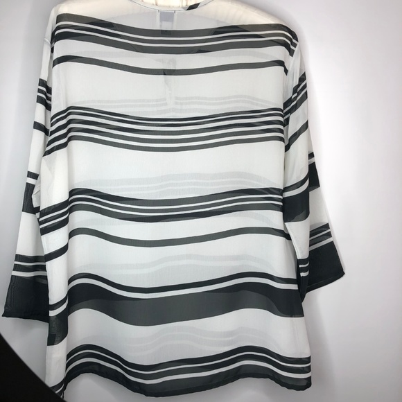 Patprimo Black & White Stripe Tunic Top - Picture 1 of 4